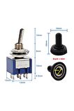 Mts-203 Mini Toggle Çift Anahtar 3a 250v On / Off / On 6 Pin 3 Pozisyon Su Geçirmez Başlık