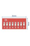 8li Dip Switch 8 Pin Kırmızı Anahtar Açık Kapalı Seçim Adres Ayar On Off