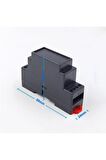 Ray Tip Siyah Plastik Kutu 24 X 59 X 88mm Elektronik Devre Proje Prototip Sigorta Röle Otomasyon