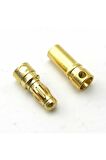5 Çift 3.5mm Altın Kaplama Banana Dişi Erkek Soket 40a Pil Batarya Lion Bullet Plug