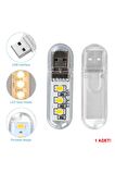 Mini Usb Led Lamba 5730 Smd 3 Led Anahtarlık Portatif Taşınabilir Gece Lambası Masa Aydınl.kamp
