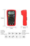 Unı-t Ut33a+ Dijital Multimetre Mini Cep El Tipi Voltmetre Ampermetre