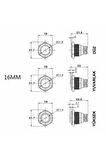 16mm Metal Panel Montaj Yüksek Kafa Push Buton No Dc 6a 12v Ac 3a 250v Ip67 Su Geçirmez Düğme
