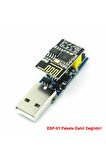Esp-01 Ch340 Usb Bağlantı Adaptörü Reset Butonlu Esp01 Esp8266 Esp-01s Wifi Modül Ayar Firmware