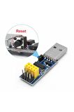 Esp-01 Ch340 Usb Bağlantı Adaptörü Reset Butonlu Esp01 Esp8266 Esp-01s Wifi Modül Ayar Firmware