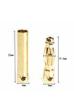 4 Çift 4mm Altın Kaplama Banana Dişi Erkek Soket 40a Pil Batarya Lion Bullet Plug Kablo Konnektör