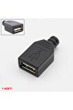 Kutulu Usb Type A Dişi Soket Usb 2.0 4 Pin Plastik Kapak Dıy Tip Elektronik Cihaz Usb Port