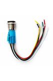 16mm Ledli Kablolu Push Tip Metal Button 12v 16mm 1no 1nc Spdt On Off Su Geçirmez Paslanmaz Çelik