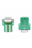 Kutulu DB9 Dişi Konnektör 9 Pin D-Sub Seri Port Terminal Adaptör RS232 RS485