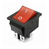 16A 250V On/Off Anahtar Latch 4 Pin Buton Yüksek Akım Kcd4 Led Işıklı Switch Panel Tip Montaj Kutu