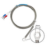 K Type Thermocouple 1 Metre Montaj Delikli Sıcaklık Isı Sensörü 0C/800C Paslanmaz Çelik Prob K Tip