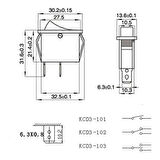 15A 250V On / Off 2 Pin Anahtar İnce Latch Tip Buton Yüksek Akım Kcd3-101 Switch Panel Montaj Kutu