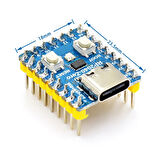 Raspberry Pi Zero RP2040 Dual Core 133Mhz 2Mb Modül Arm Cortex-M0+ 264Kb Type C Mini Bilgisayar
