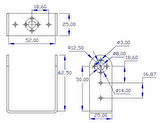 Uzun U Servo Motor Metal Montaj Parçası Braket MG995 MG996R S3003 TD-8120MG Alüminyum Tutucu