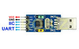 CH341T Usb to Ttl IIc Uart Çevirici Modül I2c Seri Port Haberleşme Adaptör Isp Arduino