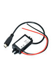 12.2V/24V to TYPE-C 5V 3A Modül F35J5V3A 30cm Usb Kablolu Su Geçirmez Şarj Tel Voltaj Düşürücü Güç