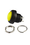 12mm PBS-33B 2 Pin Push Buton Sarı ON OFF 1A 250V Mini Yuvarlak Su Geçirmez Anahtar Momentary Switc