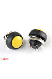 12mm PBS-33B 2 Pin Push Buton Sarı ON OFF 1A 250V Mini Yuvarlak Su Geçirmez Anahtar Momentary Switc
