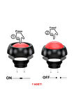 12mm PBS-33B 2 Pin Push Buton Kırmızı ON OFF 1A 250V Mini Yuvarlak Su Geçirmez Anahtar Momentary Sw