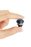 12mm PBS-33B 2 Pin Push Buton Mavi ON OFF 1A 250V Mini Yuvarlak Su Geçirmez Anahtar Momentary Switc