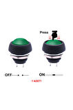 12mm PBS-33B 2 Pin Push Buton Yeşil ON OFF 1A 250V Mini Yuvarlak Su Geçirmez Anahtar Momentary Swit