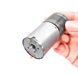 12V 5Rpm JGA25-370 Redüktörlü DC Motor Metal Dişli Yüksek Tork Kuvvet 25mm Robot Oyuncak
