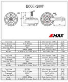 Emax ECO II 2807 1300KV Fırçasız Motor Çelik Mil Model Uçak Rc Multicopter Quadcopter Drone Fpv