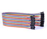 30cm 40 Pin Dişi Dişi Dupont Kablo Ayrılabilir 2.54mm 10 Renk Breadboard Atlama Kablosu Jumper Test