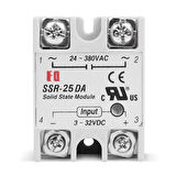 SSR-25DA SSR Röle AC Çıkış DC Tetik 25A AC 24-380V Tek Fazlı Solid State Röle Elektronik Anahtar