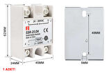 SSR-25DA SSR Röle AC Çıkış DC Tetik 25A AC 24-380V Tek Fazlı Solid State Röle Elektronik Anahtar