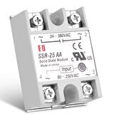 SSR-25AA SSR Röle Ac Çıkış Ac Tetik 25A Ac 24-380V Tek Fazlı Solid State Röle Elektronik Anahtar