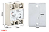 SSR-25AA SSR Röle Ac Çıkış Ac Tetik 25A Ac 24-380V Tek Fazlı Solid State Röle Elektronik Anahtar