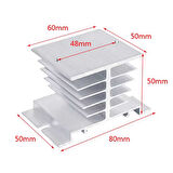 Ssr Alüminyum Soğutucu Blok Solid State Röleler İçin 10A/40A Ray Montaj Edilebilir Isı Sıcaklık Düş