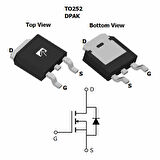 AOD4184A N Kanal Mosfet TO252 40V 13A ( 50A ) Güç Motor Sürücü Led Dimmer Pwm Anahtar Dc Çevici Reg