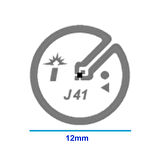 Uhf J41 Etiket Kart 860-960Mhz 12mm Yuvarlak Yapışkanlı Pasif Rfid Film Tag Ürün Araba Kitap Kıyafe