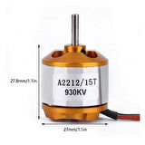 A2212 9300KV Fırçasız Motor 2S/ 3S Lipo RC Model Uçak Helikopter Multicopter Drone Quadcopter Fpv 