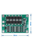 3S 40A Bms Balans Lityum Batarya Koruma Kartı 3 Seri Hücreli Pil Li-ion 18650 12.6V Matkap