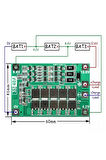 3S 40A Bms Balans Lityum Batarya Koruma Kartı 3 Seri Hücreli Pil Li-ion 18650 12.6V Matkap