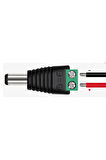 5.5mm x 2.1mm Dc Adaptör Klemens Dönüştürücü Erkek 24V 5A 2 Pin Terminal Kolay Lehimsiz Hızlı Bağlan