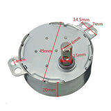 TYC-50 AC 220V 15RPM Senkron Motor Kuluçka Isıtıcı Fan Saat Zamanlayıcı Vitrin Perde Makine 4W Sesz