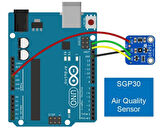 SGP-30 Hava Kalite Gaz Sensörü Karbondioksit TVOC Formaldehit CO2 Dijital Algılama Ölçme Modülü