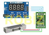 HX711 Gösterge Modülü Elektronik Tartı 5/10 Kg Ağırlık Sensör Hassas Ölçüm Dijital Ekran Load Cell