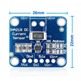 INA219 Dc Voltaj Akım Güç İzleme Sensör Modülü Çift Yönlü 26V 3A IIC Haberleşme 12 Bit Yüksek Hassas