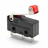 Makaralı Micro Switch Anahtar 5A 5A 250V Rulo Makara Kollu NO NC COM SPDT Sınırlayıcı Momentary