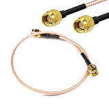 RG316 20cm Rp Sma Erkek (Dişi/Dişi) Kablo RF Uzatma Kablosu Altın Kaplama Soket 0-6GHz Wi-Fi Anten