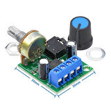 LM386 Ses Kuvvetlendirici Modül DC 5V / 12V Mono Ayarlanabilir Ses Yükseltici Mikrofon Amfi Amfilik