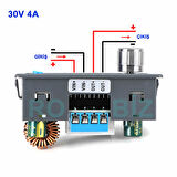 ZK-4KX Voltaj Akım Ayarlı Güç Kaynağı Voltmetre ve Ampermetre Göstergeli 5-30V 4A Voltaj Düşürücü 