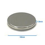 4 Adet 12mm x 1.5mm Yuvarlak Mıknatıs Disk Neodyum Buzdolabı Ofis Yazı Not Tahtası Ev Hobi Oyuncak