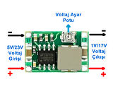 Mini-360 Voltaj Düşürücü Modül Güç Kaynağı Ayarlanabilir Voltaj Çıkışı 1V/ 17V Rc Uçak Araba Quadco