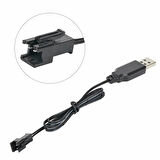 3.7V / 3.6V Lityum Pil Usb Şarj Kablosu JST SM-2P Soket Lipo Batarya RC Quadcopter Drone Helikopter